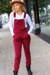 Scarlet High Waist Denim Double Cuff Overalls