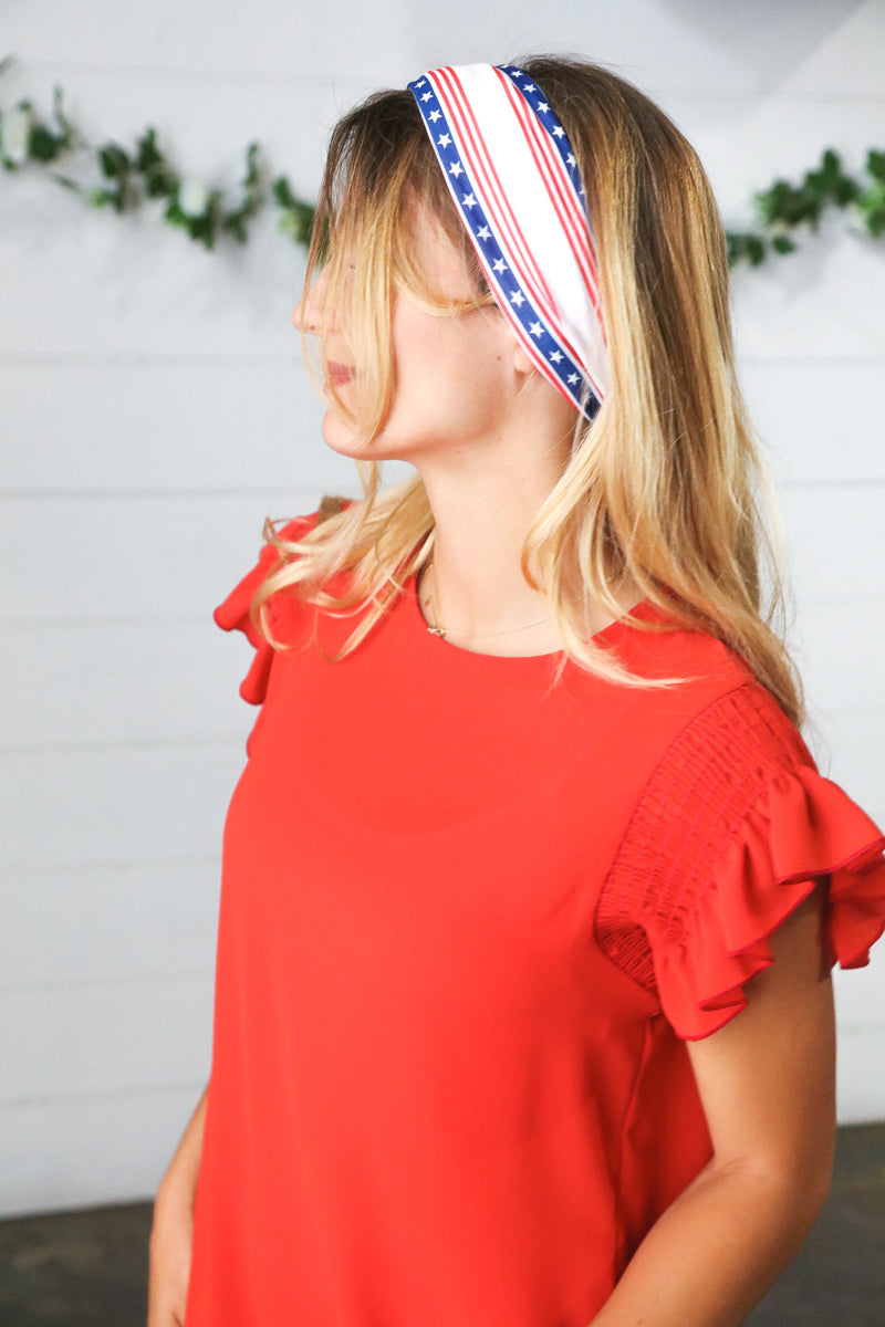 Stars & Stripes Knit Twist Headband