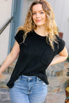 Best In Bold Black Dolman Ribbed Knit Sweater Top