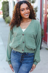 Weekend Ready Lime Green Boyfriend Button Down Cropped Jacket