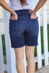 Judy Blue Dark Wash High Rise V-Front Shorts