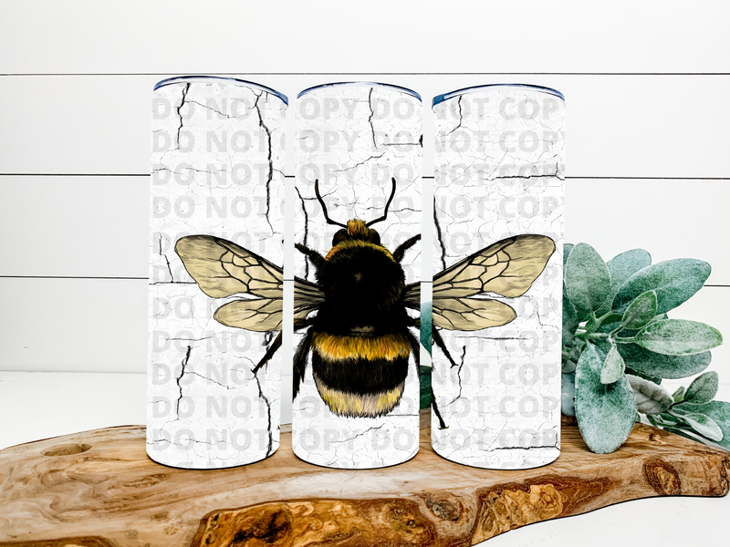 Bee Distressed Stainless Steel Tumbler