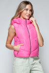 Snobbish Zip Up Quilted Hooded Vest