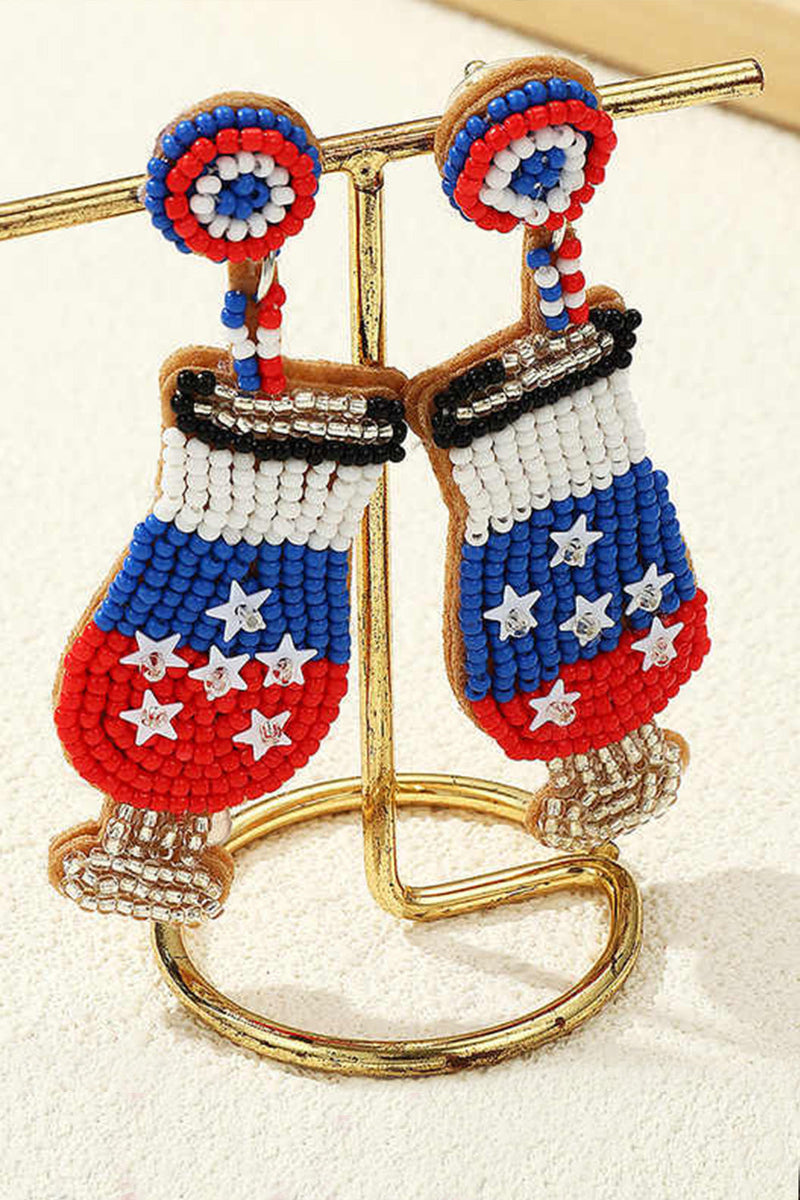Freedom Cocktail Beaded Dangle Earrings