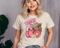 Hope Cow Pink Ribbon - Tee