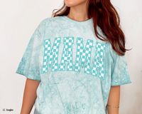 Mama Checker Teal - Tee