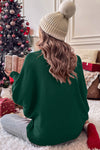 Double Take Full Size Merry Christmas Turtleneck Long Sleeve Sweater