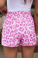 Leopard Elastic Waist Shorts