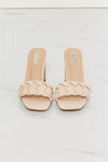 MMShoes Top of the World Braided Block Heel Sandals in Beige